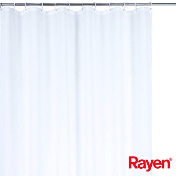 023-2349.01.jpg RAYEN SHOWER CURTAIN WHITE - Image 1
