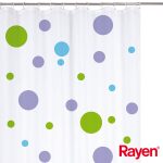 RAYEN SHOWER CURTAIN GREEN DOTS