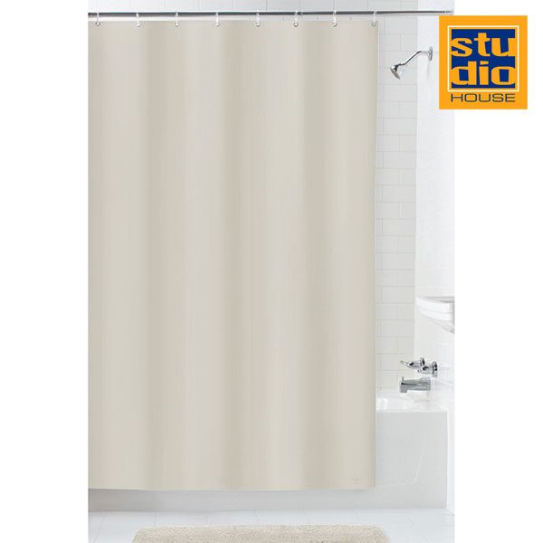 138-01987.jpg GUOCHI SHOWER CURTAIN SOLID BEIGE - Image 1