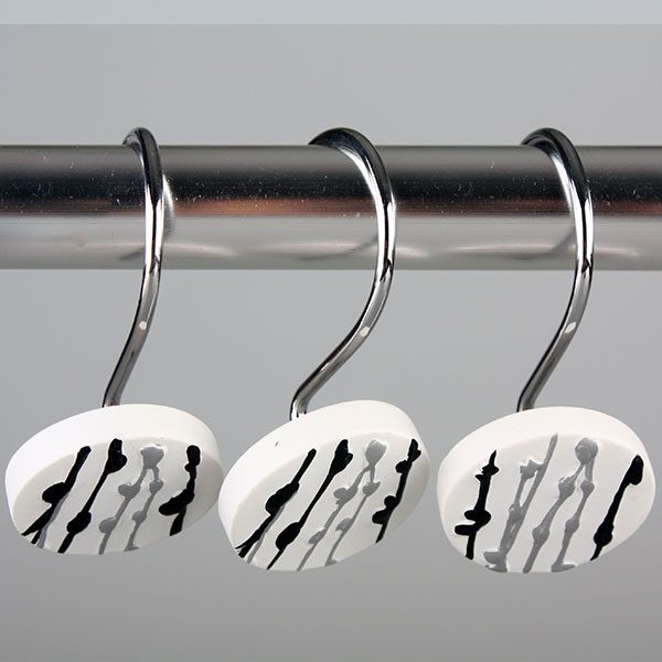 138-02790B.jpg GUOCHI CURTAIN RINGS STRIPES X12 - Image 1
