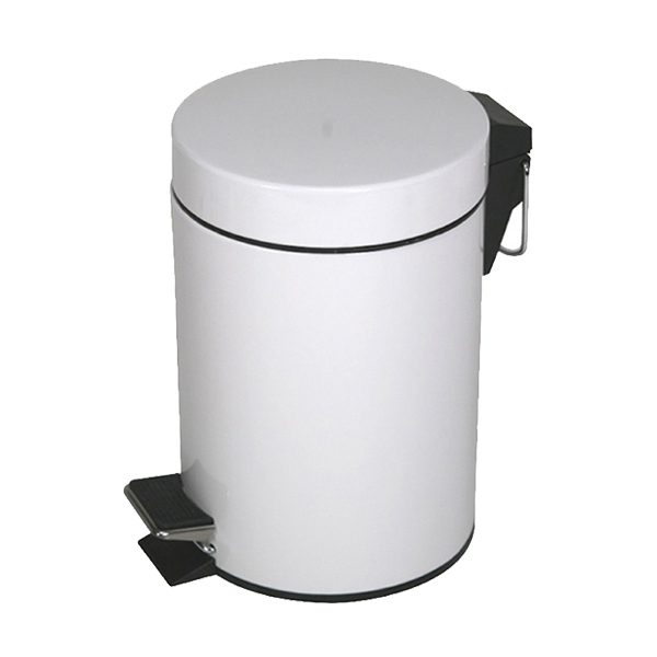 141-02861E.jpg PERFECT DUSTBIN 5LT WHITE - Image 1