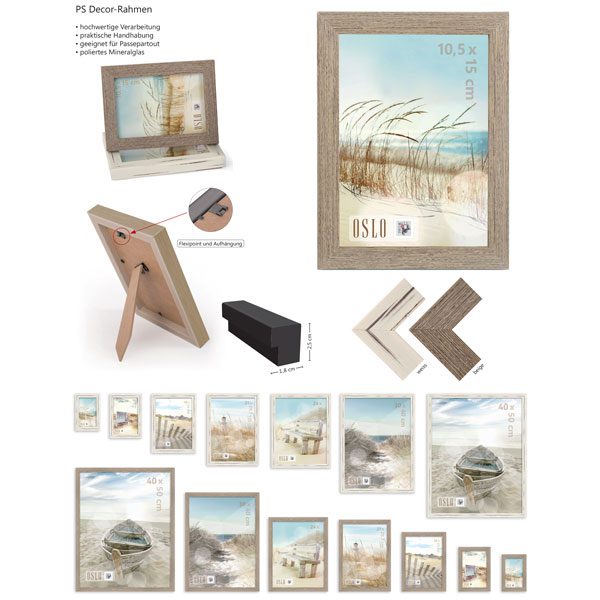 189-Oslo-photo-poster-frames.jpg OSLO PHOTOFRAME 10,5x15 BEIGE - Image 1