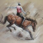 VELOUR PAINTING 60X60 JOCKEY 2