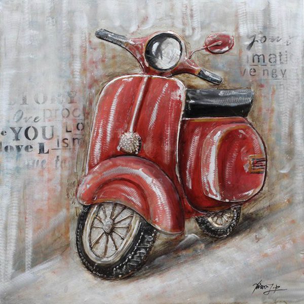 195-03083.jpg VELOUR PAINTING ALU 80X80 VESPA - Image 1
