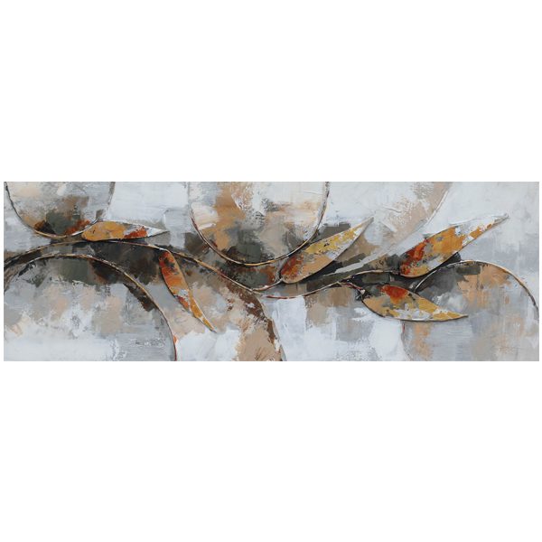 195-03170A.jpg VELOUR PAINTING 50X150 AUTUMN FLOWERS - Image 1