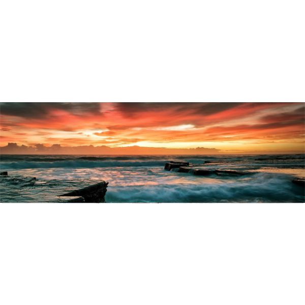 195-03170C.jpg VELOUR PAINTING 50X150 SUNSET - Image 1