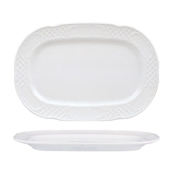 210-404708.jpg FLORA PLATTER RECT. 34X23 - Image 1