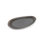CLARO PLATE OVAL GOLD GRAPHITE 37.5