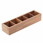 LEONE SACHET HOLDER BOX ACACIA 39X10X7.5