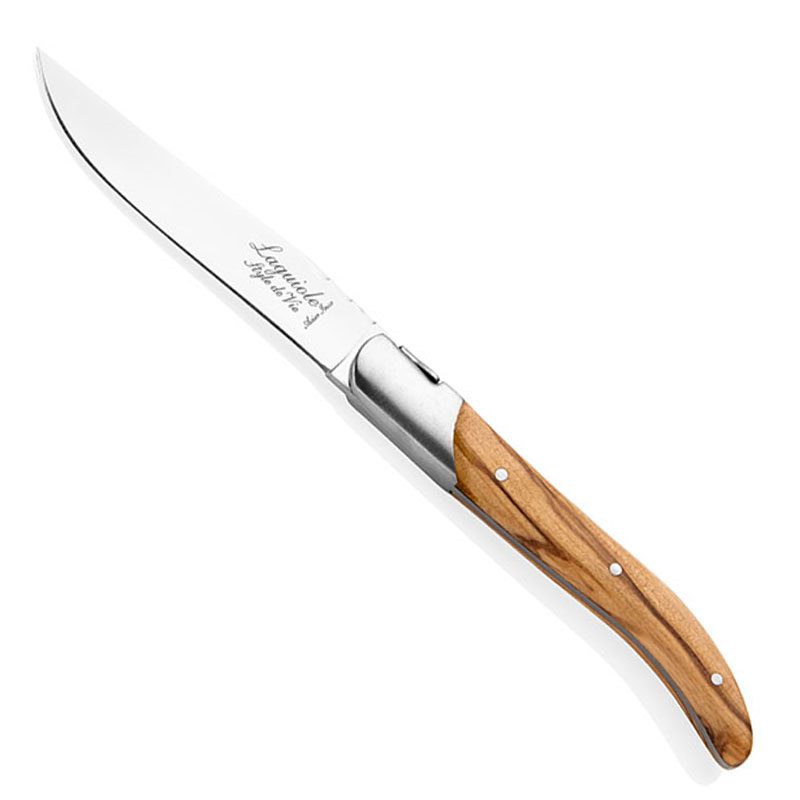 015-30003-laguiole-steak-knifes-olive-wood-2.5mm-set-6pcs LAGUIOLE STEAK KNIVES 2.5MM OLIVE WOOD X6 - Image 1