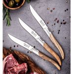 LAGUIOLE STEAK KNIVES 2.5MM OLIVE WOOD X6 - Image 3