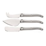 LAGUIOLE CHEESE KNIVES S/S S/3 IN WOODEN TRAY - Image 2