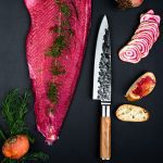 FORGED KNIFE CHEF JAP. STEEL 440C 20.5CM OLIVE WOOD - Image 6