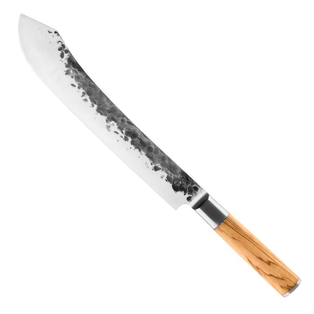 015-62077-butcher-knive-forged-olive-wood-japanese-steel FORGED KNIFE BUTCHER JAP. STEEL 440C 25.5CM OLIVE WOOD - Image 1