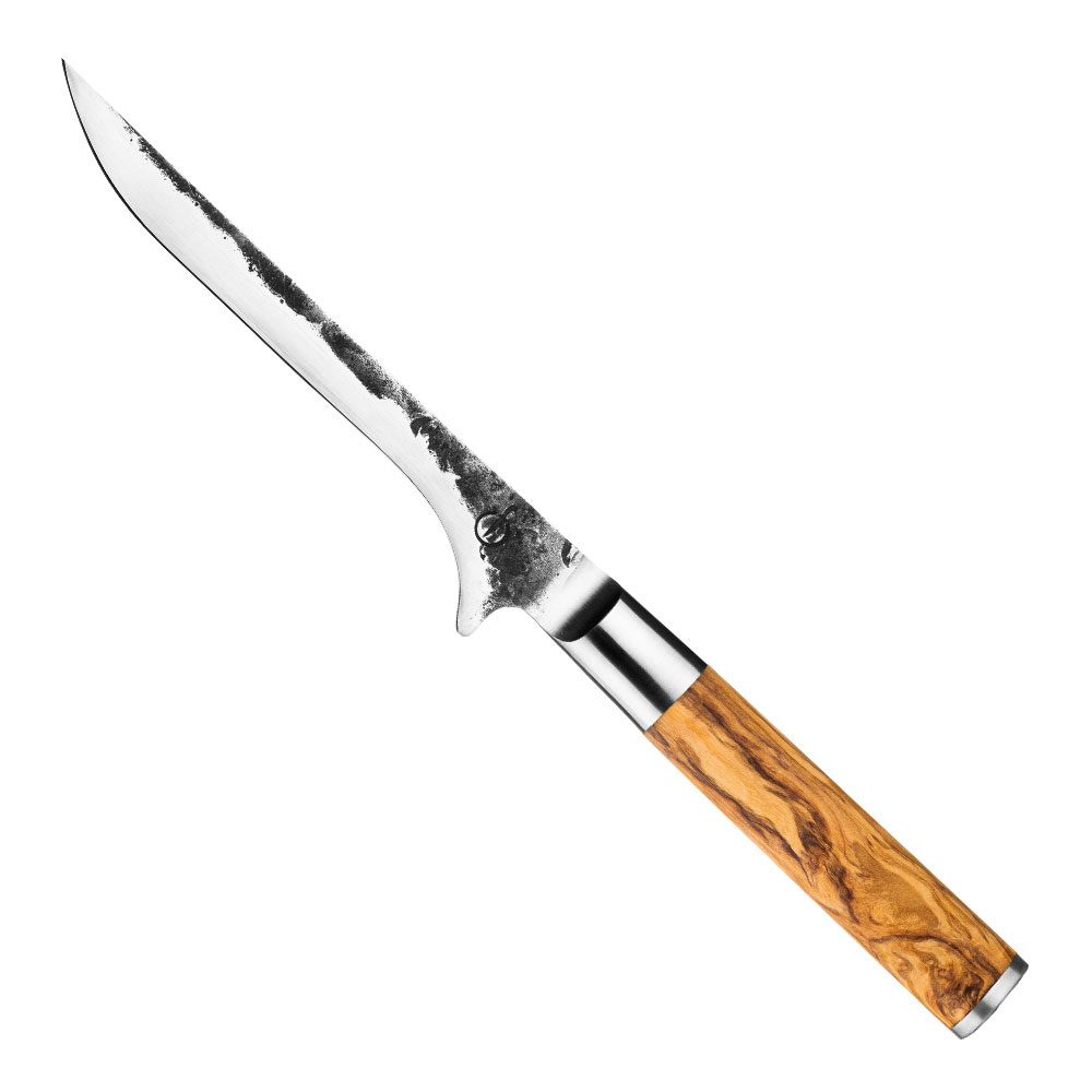 015-62509-laguiole-knife-boning-forged-olive-wood-15cm FORGED KNIFE BONING 15CM OLIVE WOOD - Image 1