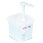 ARAVEN CONTAINER PP W/PUMP GN 1/9 1.5L