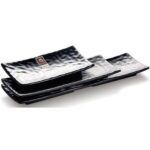 PKS PLATTER MELAMINE 37X11X2.4CM BLACK MAT