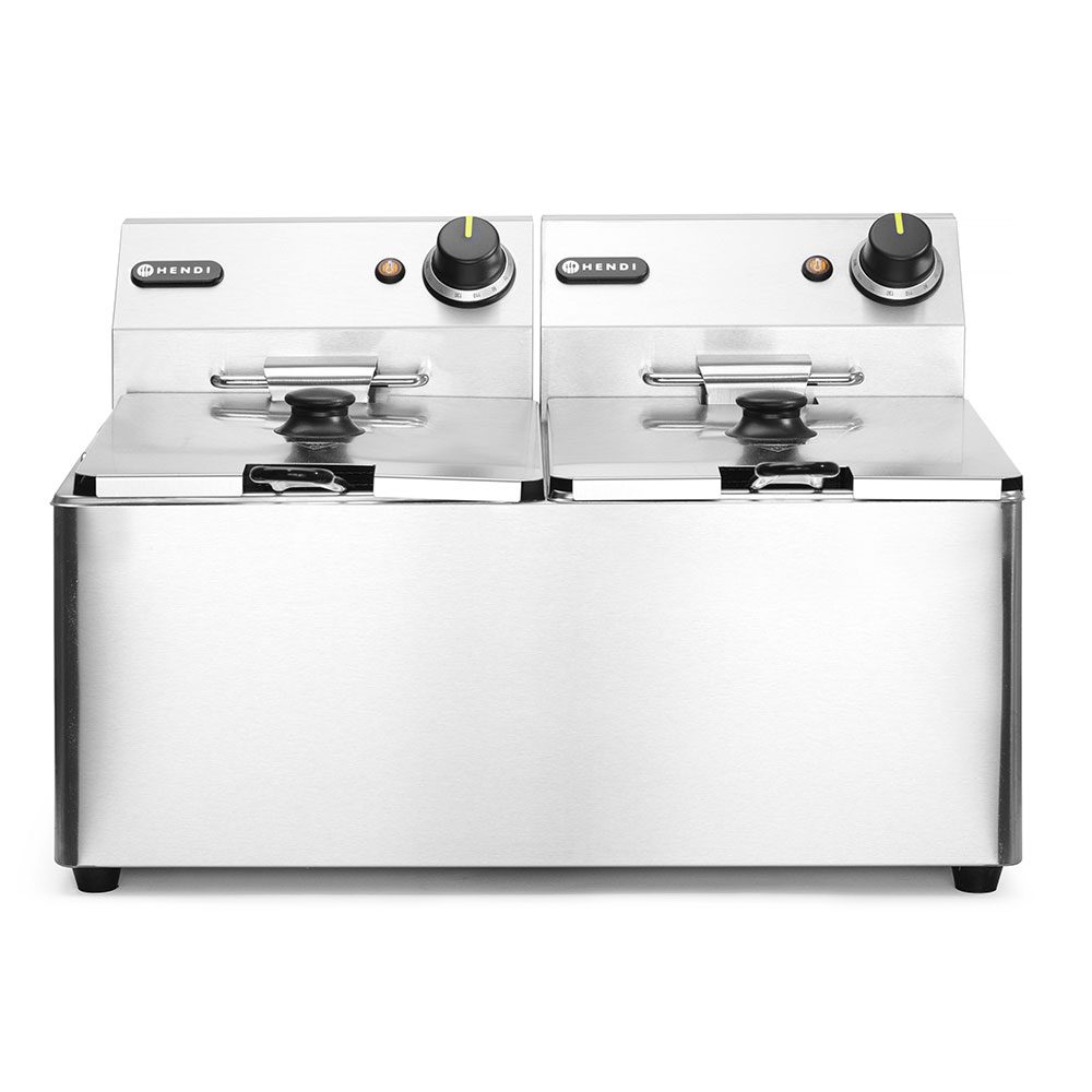 210-205839-hendi-deep-fryer-blue-line-double-8l HENDI DEEP FRYER BLUE LINE 2X8L - Image 1