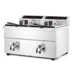 HENDI DEEP FRYER INDUCTION 2X8L 7000W W/DRAIN TAP 57X60X41CM - Image 2