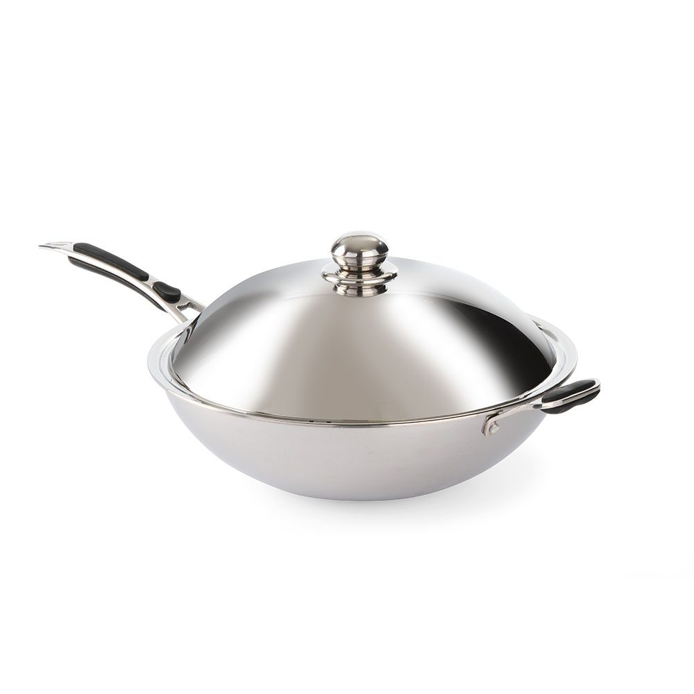 210-239773 HENDI WOK INDUCT. INOX Ø36X18CM - Image 1