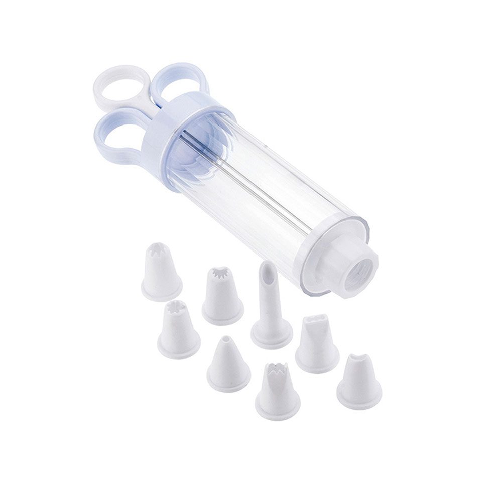 210-998890-chef-aid-syring-icing-with-8-tips CHEF AID PASTRY SYRINGE WITH 8 TIPS - Image 1