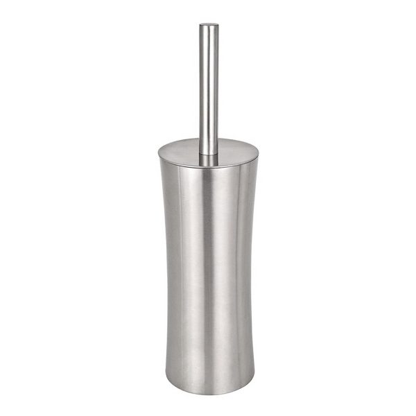 stainless steel toilet brush satin finish