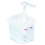 ARAVEN CONTAINER PP W/PUMP GN 1/6 2.6L