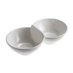LEONE BOWL DOUBLE MEL. 350ML 24X8X4.3 WHITE