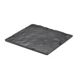 Leone Melamine Tray Square Flat Black 25