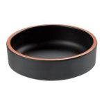 LEONE BOWL TERRACOTTA MEL. Ø11.7X3.6 BLACK