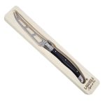 LAGUIOLE CHEESE KNIFE BLACK IN WOODEN BOX