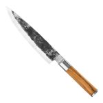 FORGED KNIFE CHEF JAP. STEEL 440C 20.5CM OLIVE WOOD - Image 2