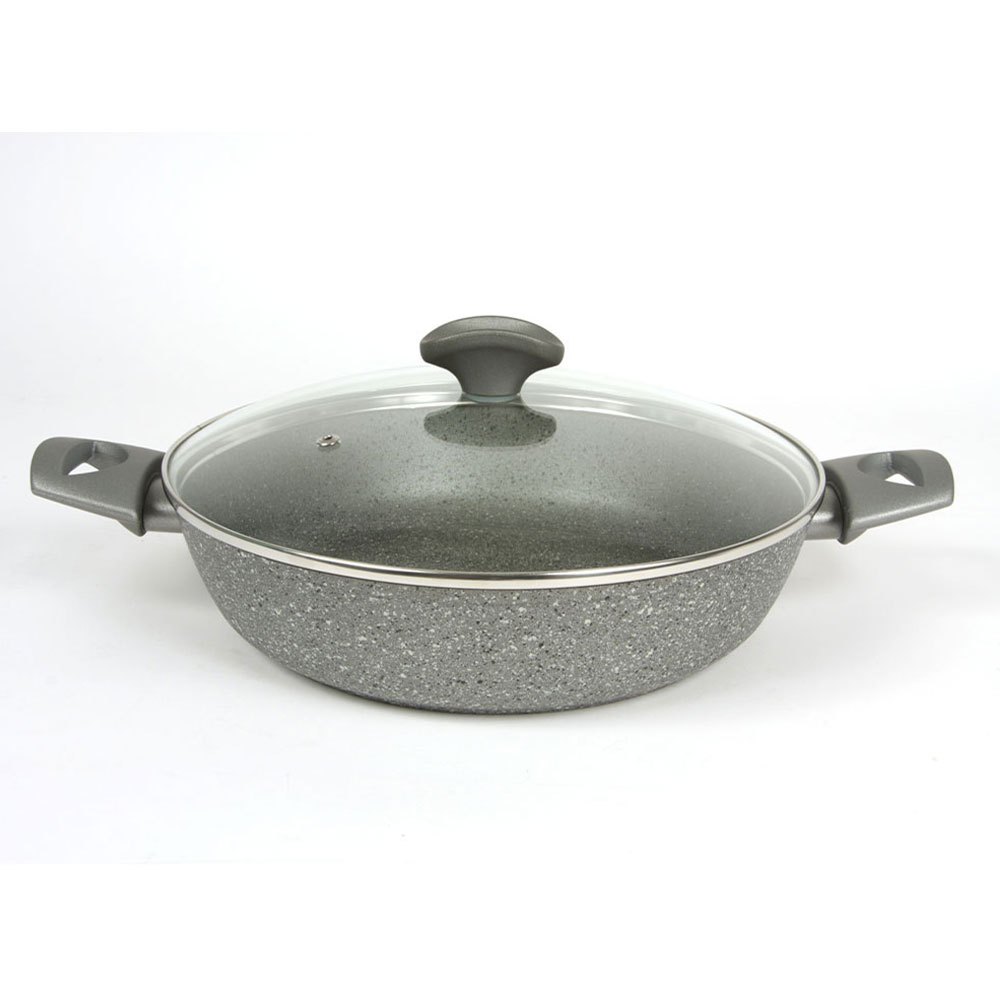 027-07948--mineralia-ind-frypan-deep-w-lid-2-hand-28-1 MINERALIA IND. FRYPAN DEEP W/LID 28 - Image 1
