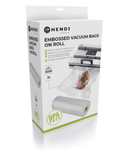 HENDI VACUUM BAGS ROLL 75m SOUS VIDE EMBOSSED 28X600CM X2 - Image 4